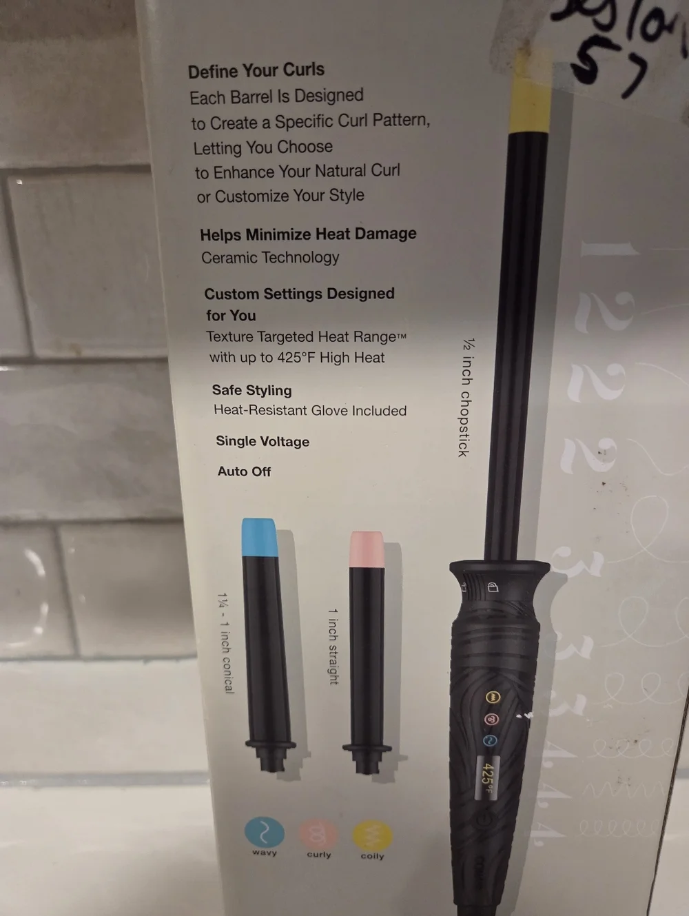 Conair 3-in-1 Ceramic Curling Wand NIB